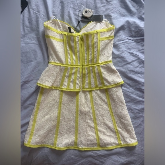 BCBGMAXAZRIA Strapless Lace Detailed Dress - Picture 12 of 14